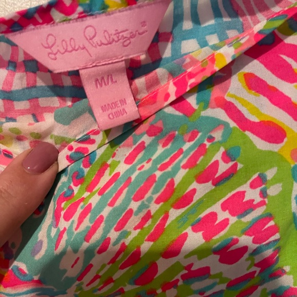 Lilly Pulitzer's "Jasmine" caftan/ poncho top - Picture 4 of 4